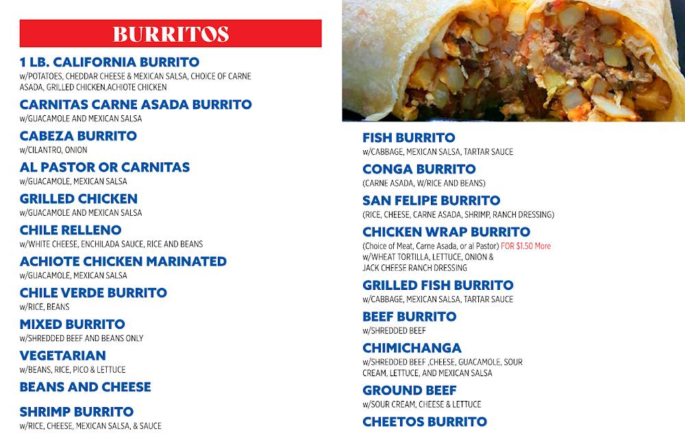 Castañeda's Mexican Food Menu image 3